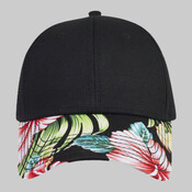 OTTO Hawaiian Pattern Visor Superior Cotton Twill Six Panel Low Profile Baseball Cap