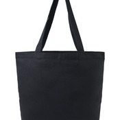 Aware™ Recycled Cotton Shopper Tote Bag With Interior Zip Pocket