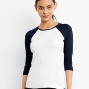 Bella Ladies 3/4 Sleeve Contrast T-Shirt