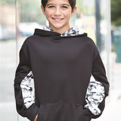 Youth Digital Camo Colorblock Performance Fleece Hooded Sweatshirt