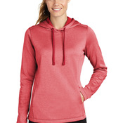 Ladies PosiCharge ® Sport Wick ® Heather Fleece Hooded Pullover