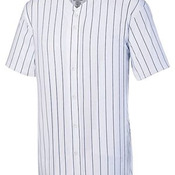 Youth Pinstripe Full Button Baseball Jersey