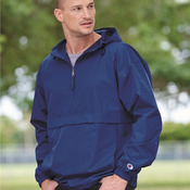 Hooded Packable Quarter-Zip Jacket