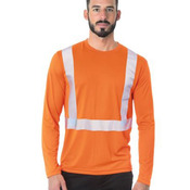 USA-Made Hi-Visibility Long Sleeve Performance T-Shirt - Segmented Tape