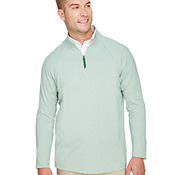 CrownLux Performance® Men's Clubhouse Micro-Stripe Quarter-Zip