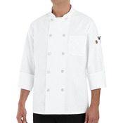 100% Polyester Ten Pearl Button Chef Coat