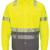 Hi-Visibility Color Block Uniform Shirt - EXCEL FR® ComforTouch® - 7 oz. - Tall Sizes