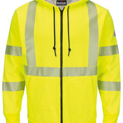 Hi-Visibility Zip-Front Hooded Fleece Sweatshirt with Waffle Lining - Tall Sizes