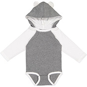 Infant Long Sleeve Fine Jersey Bodysuit With Ears