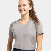 Women's Super Soft-Spun Poly V-Neck T-Shirt