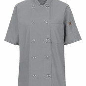 Women's Mimix™ Short Sleeve Chef Coat with OilBlok