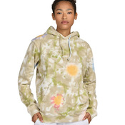 Unisex Made in USA Flower Tie-Dye Hooded Sweatshirt