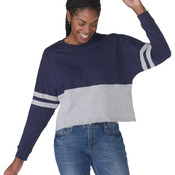 Ladies' Cropped Retro Pom Pom Jersey Fleece