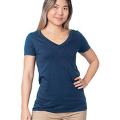 Ladies' Fine Jersey V-Neck T-Shirt