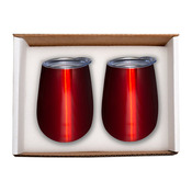 Duo Vacuum Stemless Wine Tumbler Gift Set