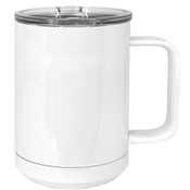 Polar Camel 15oz. White Vacuum Insulated Mug w/Slider Lid